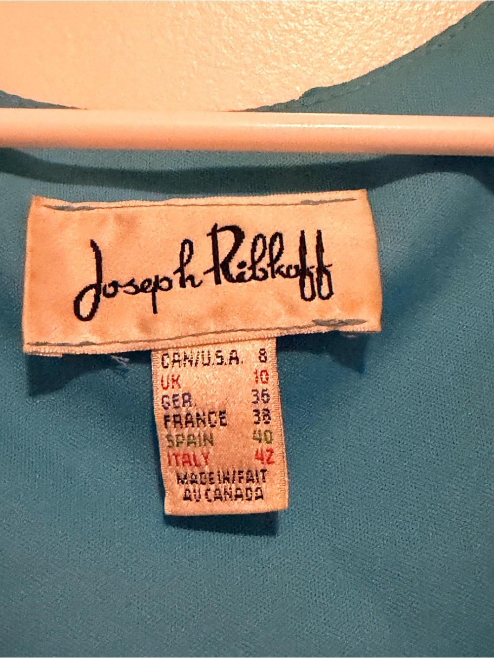 Joseph Ribkoff Ruffled Tank Top - Turquoise Blue - Picture 2 of 3